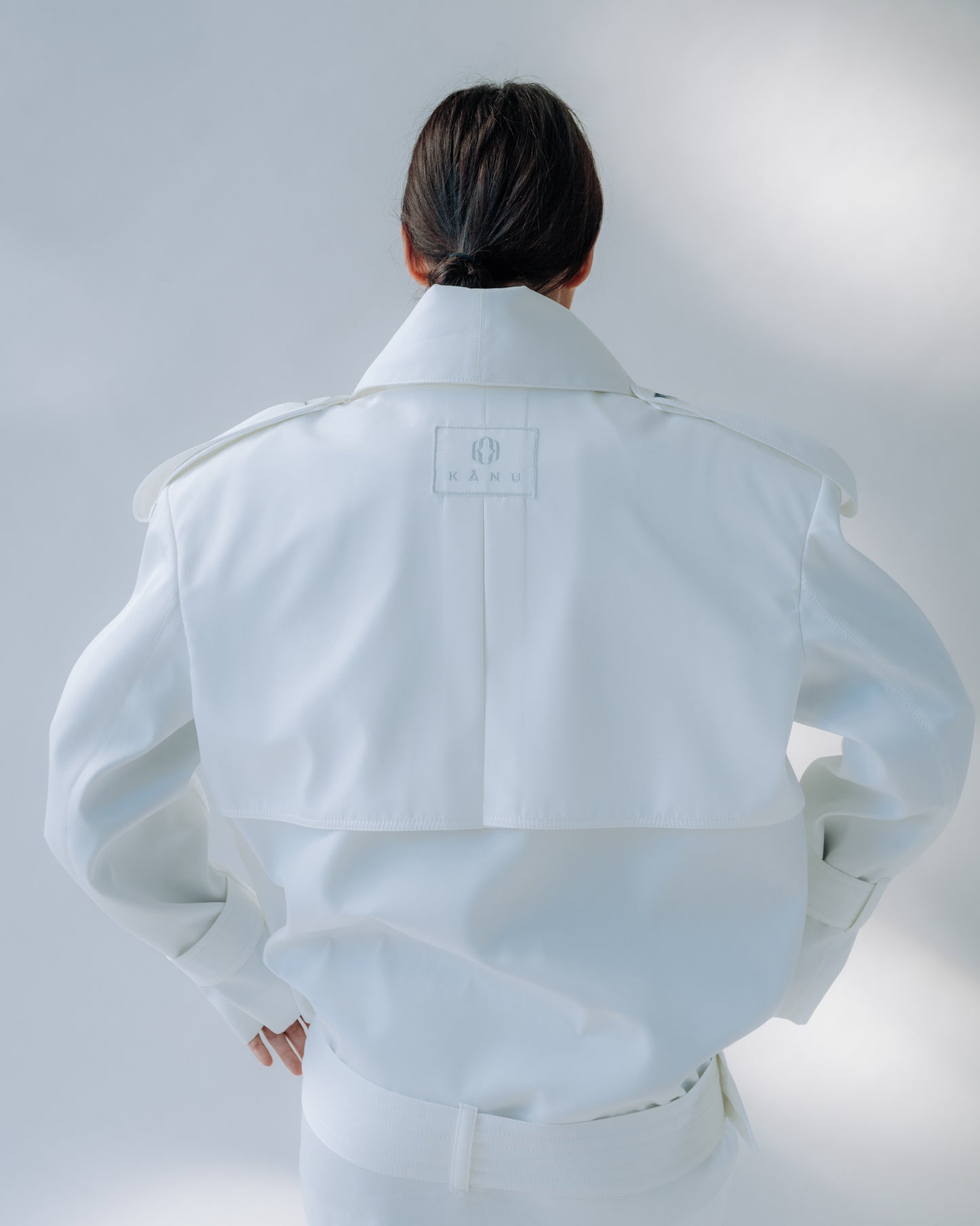 Monument Trench Coat in White